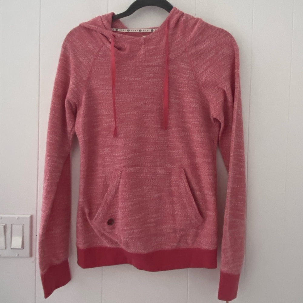 Roxy Surf Red‎ Heathered Hooded Sweater Beachy size medium